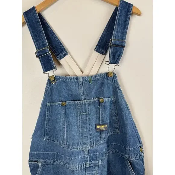 Vintage Oshkosh B'Gosh Union Made Sanforized Jean Overall Men Grunge 42x28 USA